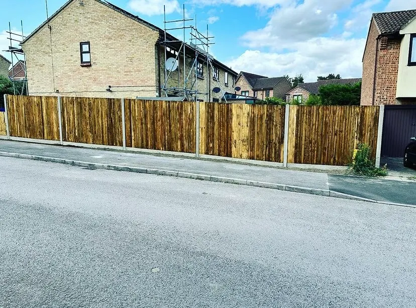 Garden fencing project in Farnham