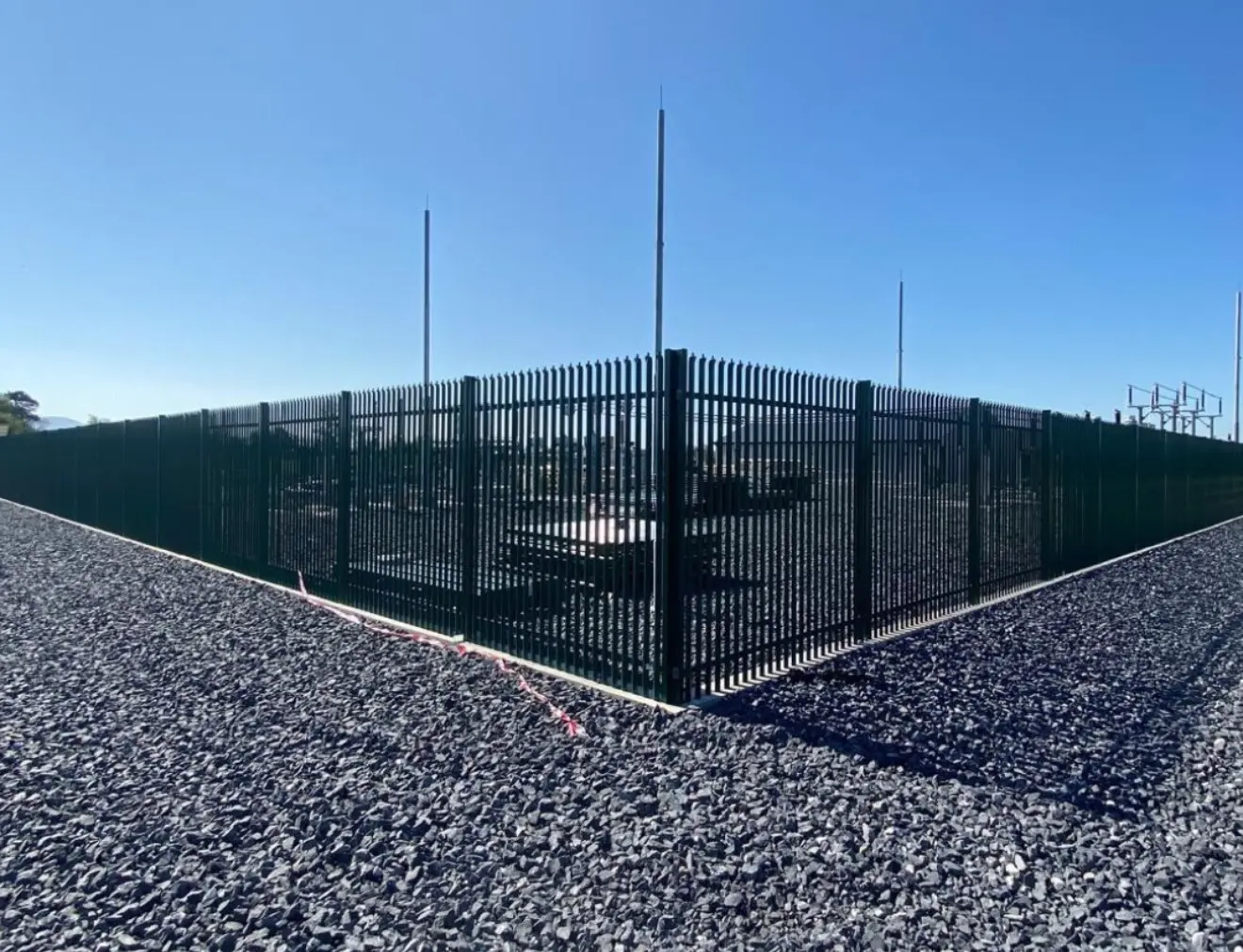 Steel security fencing installed near Farnham