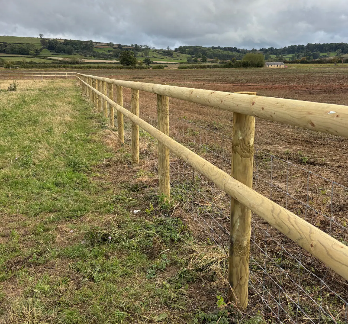 Stock fencing for a rural property near Farnham