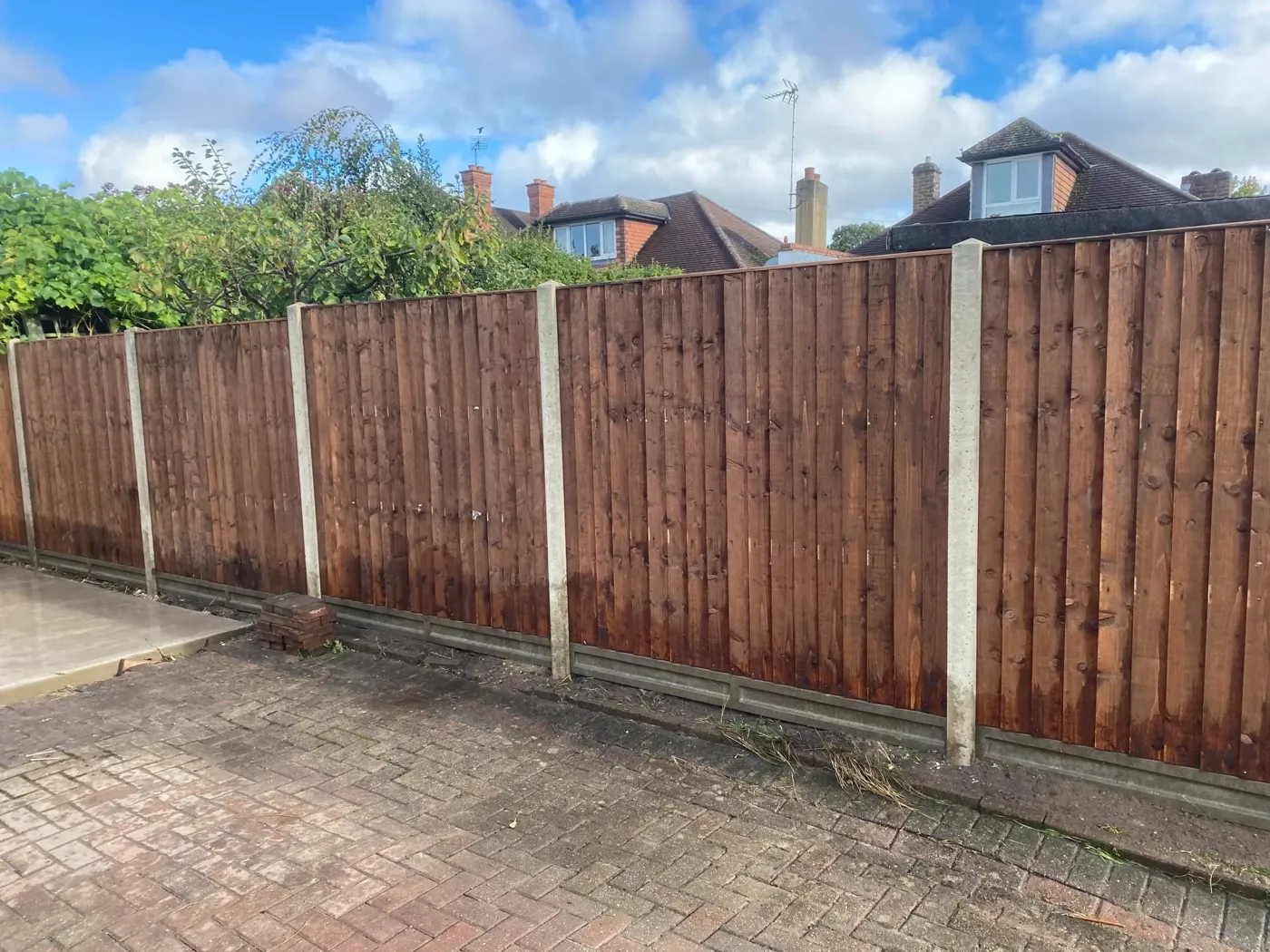 Closeboard panel fencing in Farnham