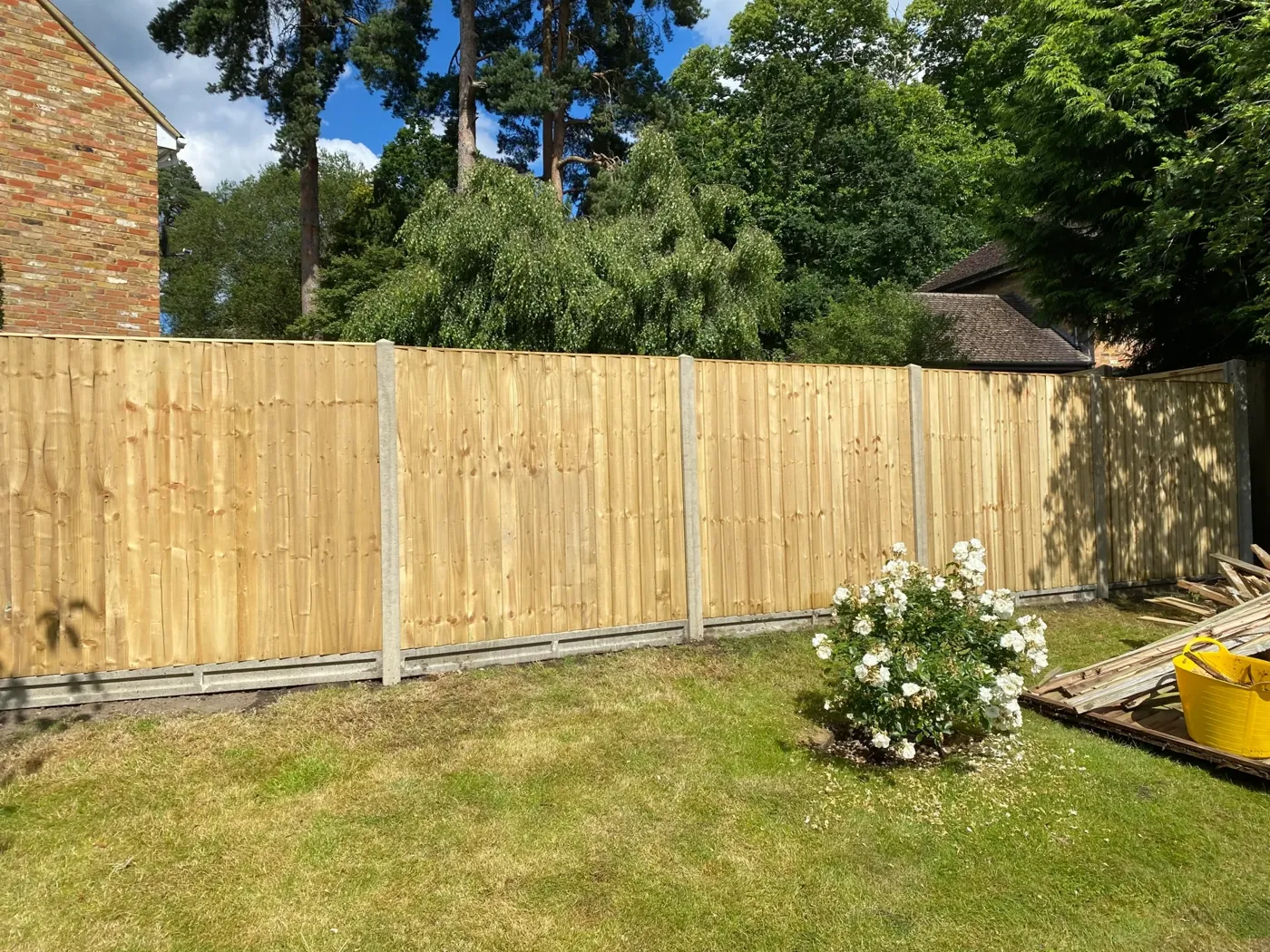 Replacement garden fencing in Surrey