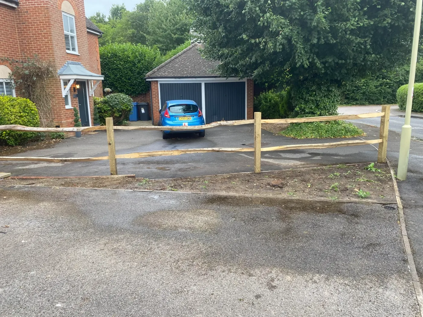 Fence installation project near Farnham
