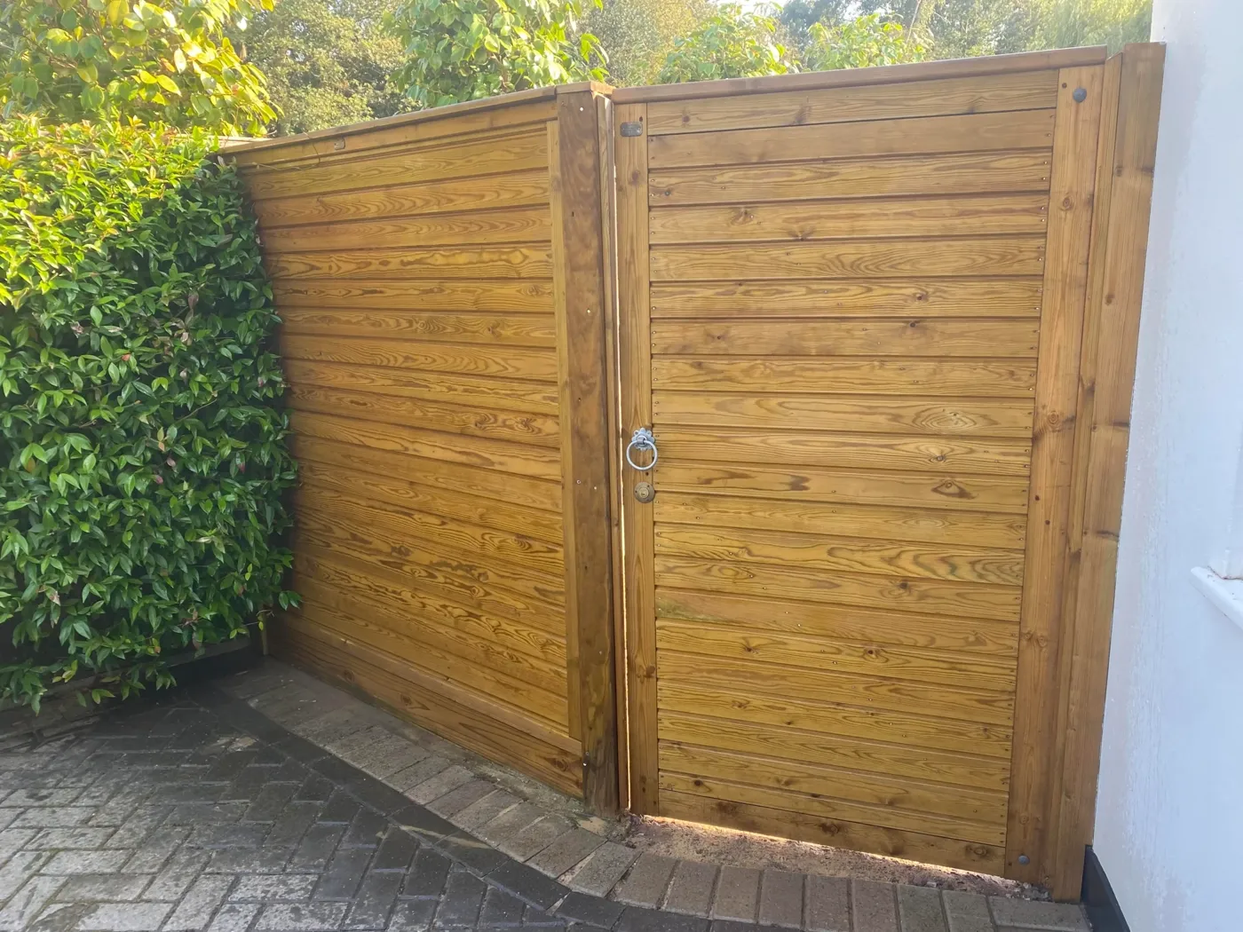 Timber garden gate installed by Fencing Farnham Co.